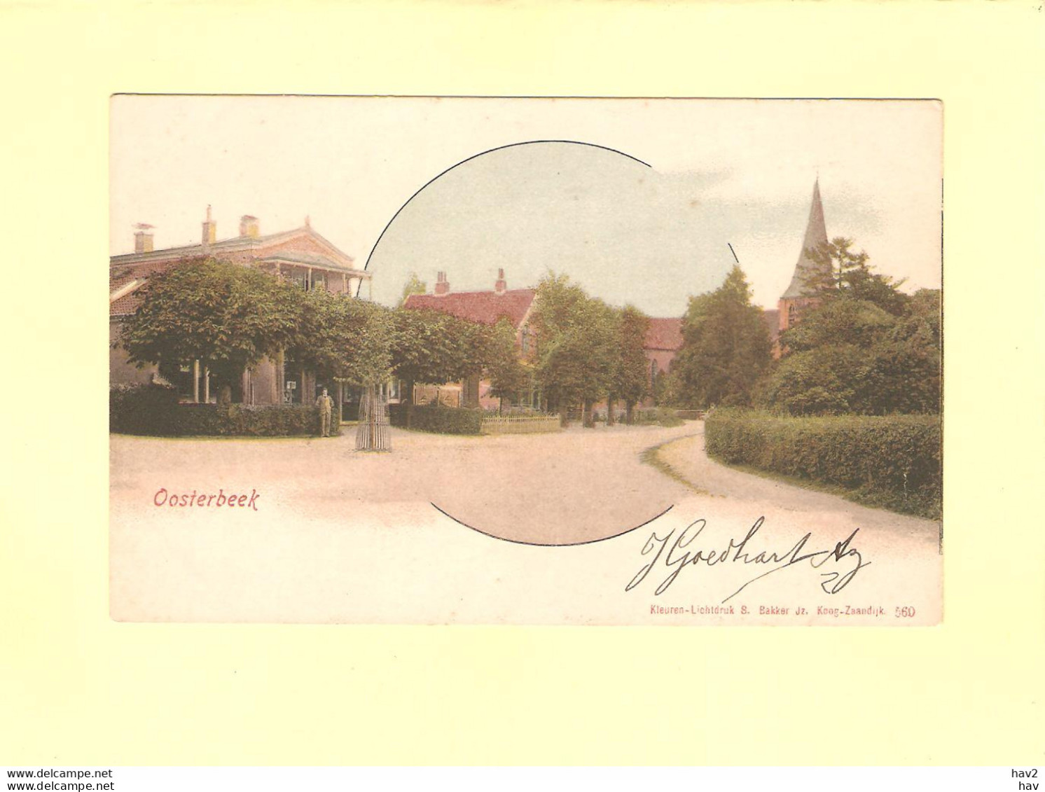 Oosterbeek Mooi Dorpsgezicht Sierkader 1905 FA036 - Oosterbeek