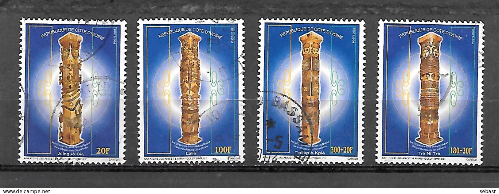 TIMBRE OBLITERE DE COTE D'IVOIRE DE 2003 N° MICHEL 1303/06 - Côte D'Ivoire (1960-...)