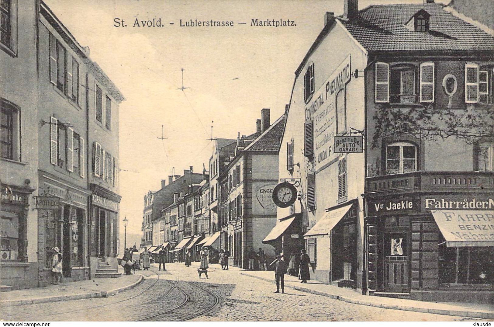 St.Avold - Lublerstrasse - Marktplatz Briefstempel 1912 - Lothringen