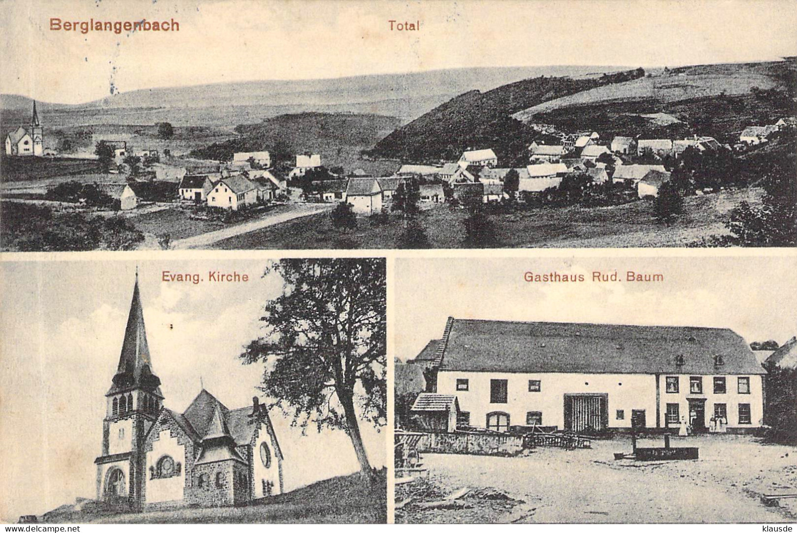 Berglangenbach Mehrbild Gel.1912 - Birkenfeld (Nahe)