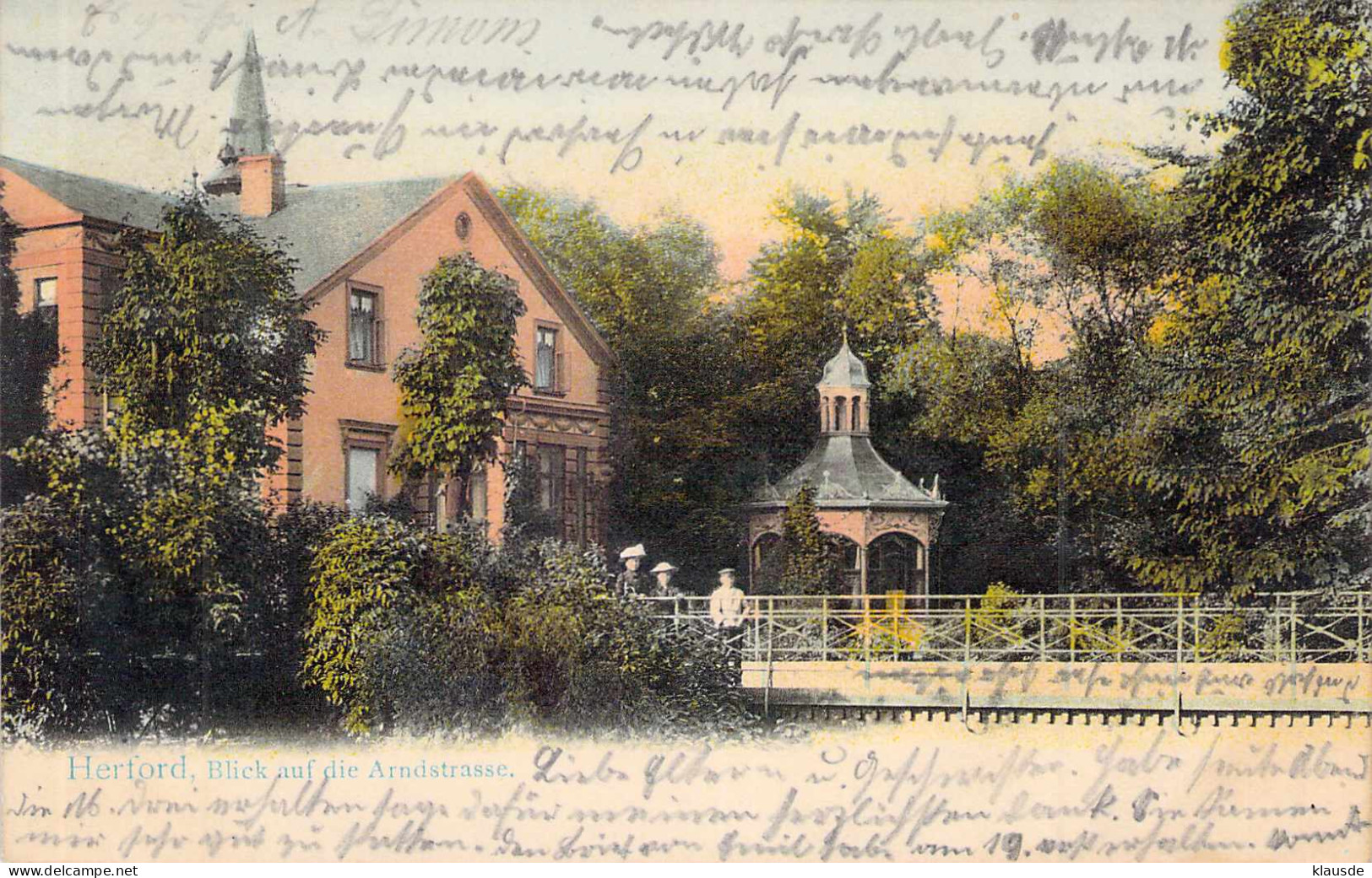 Herford - Blick Auf Arndstrasse Gel.1904 - Herford