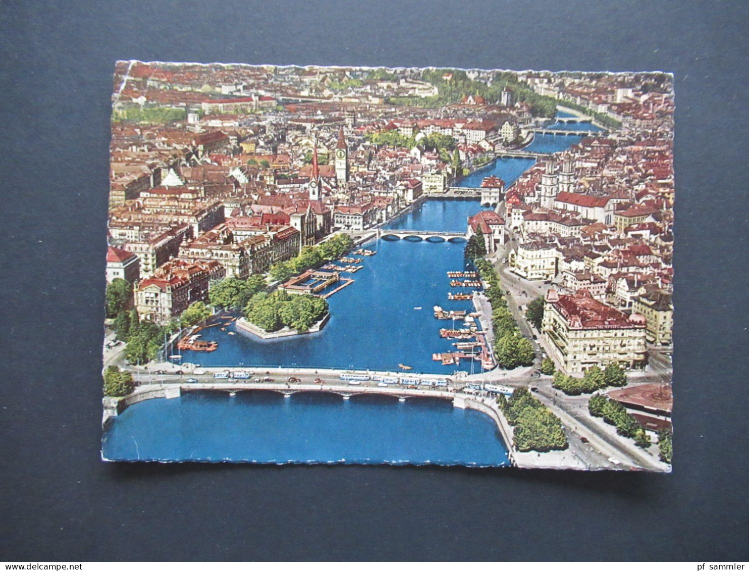 Schweiz 1959 AK Zürich Limmat Mit Luftpost Par Avion Nach Valparaiso Chile / Übersee - Covers & Documents