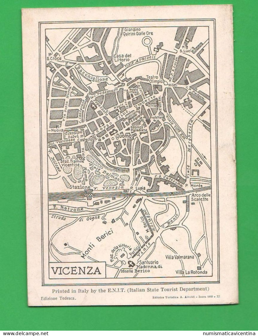 VICENZA Guida Turistica 1932 In Lingua Tedesca - Autres & Non Classés