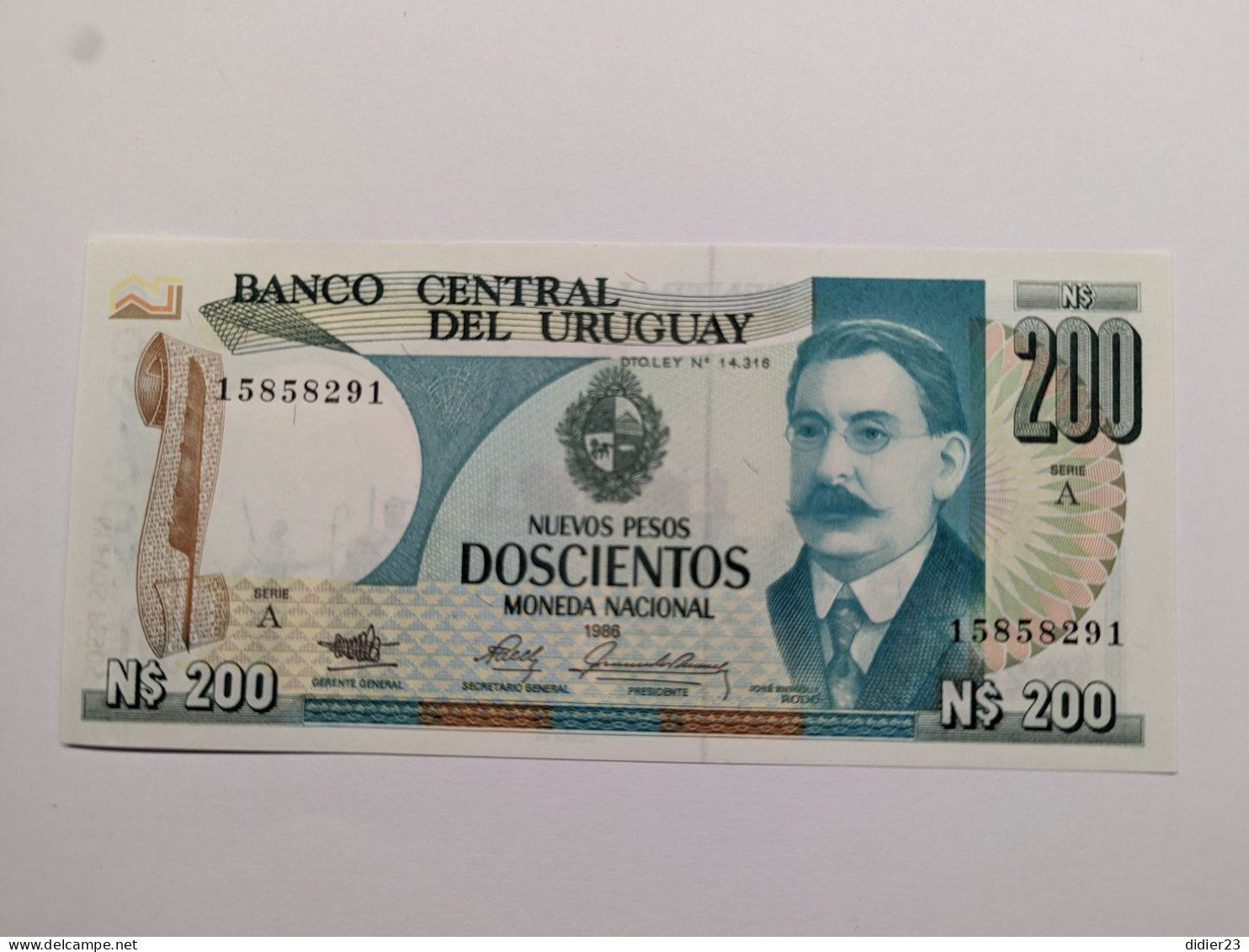 BILLET DE BANQUE  URUGUAY - Uruguay