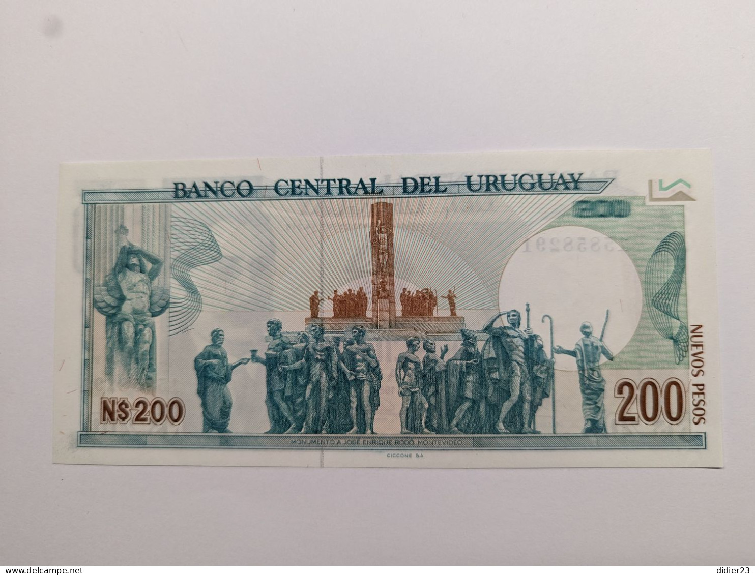 BILLET DE BANQUE  URUGUAY - Uruguay