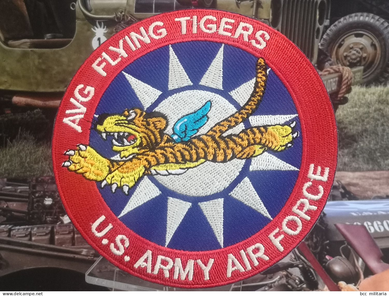 AVG FLYING TIGERS US ARMY FORCE (100 Mm ) Brodé à Coudre Ou à Coller Au Fer - Ecussons Tissu