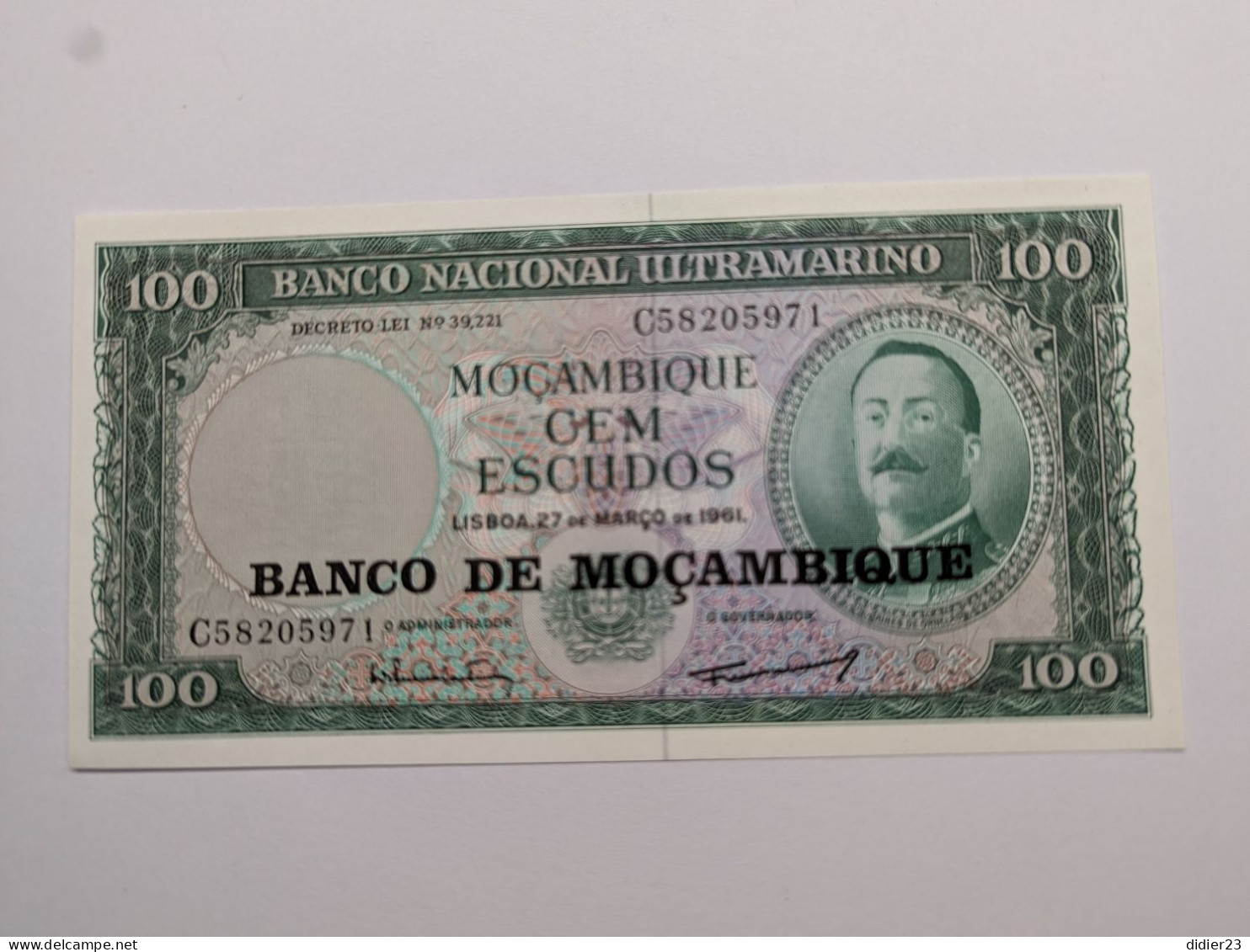 BILLET DE BANQUE  MOZAMBIQUE - Mozambique