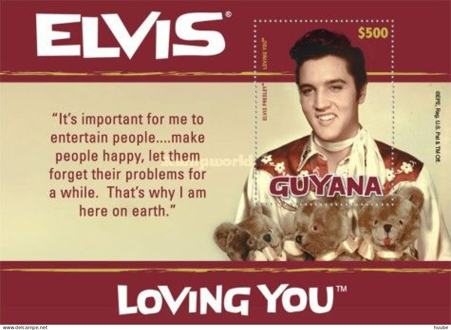 Guyana, 2010, Mi 8079-8082, Elvis Presley In The Movie "Lovin You" (1957), 4 Blocks 827-830, MNH - Elvis Presley