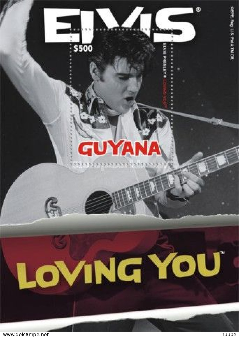 Guyana, 2010, Mi 8079-8082, Elvis Presley In The Movie "Lovin You" (1957), 4 Blocks 827-830, MNH - Elvis Presley