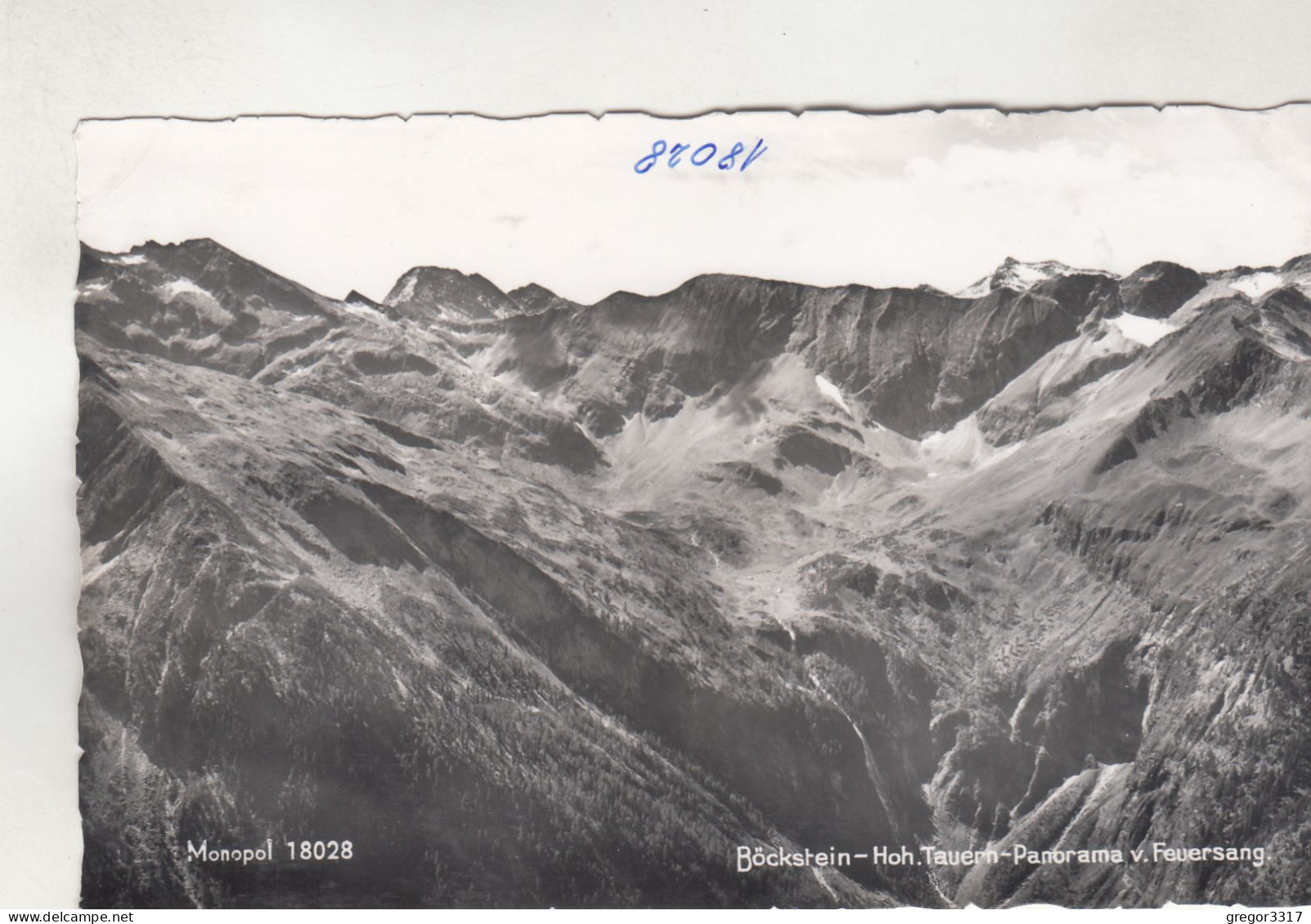 D2643) BÖCKSTEIN - Hoh. Tauern - Panorama V. FEUERSANG - S/W Alt ! - Böckstein