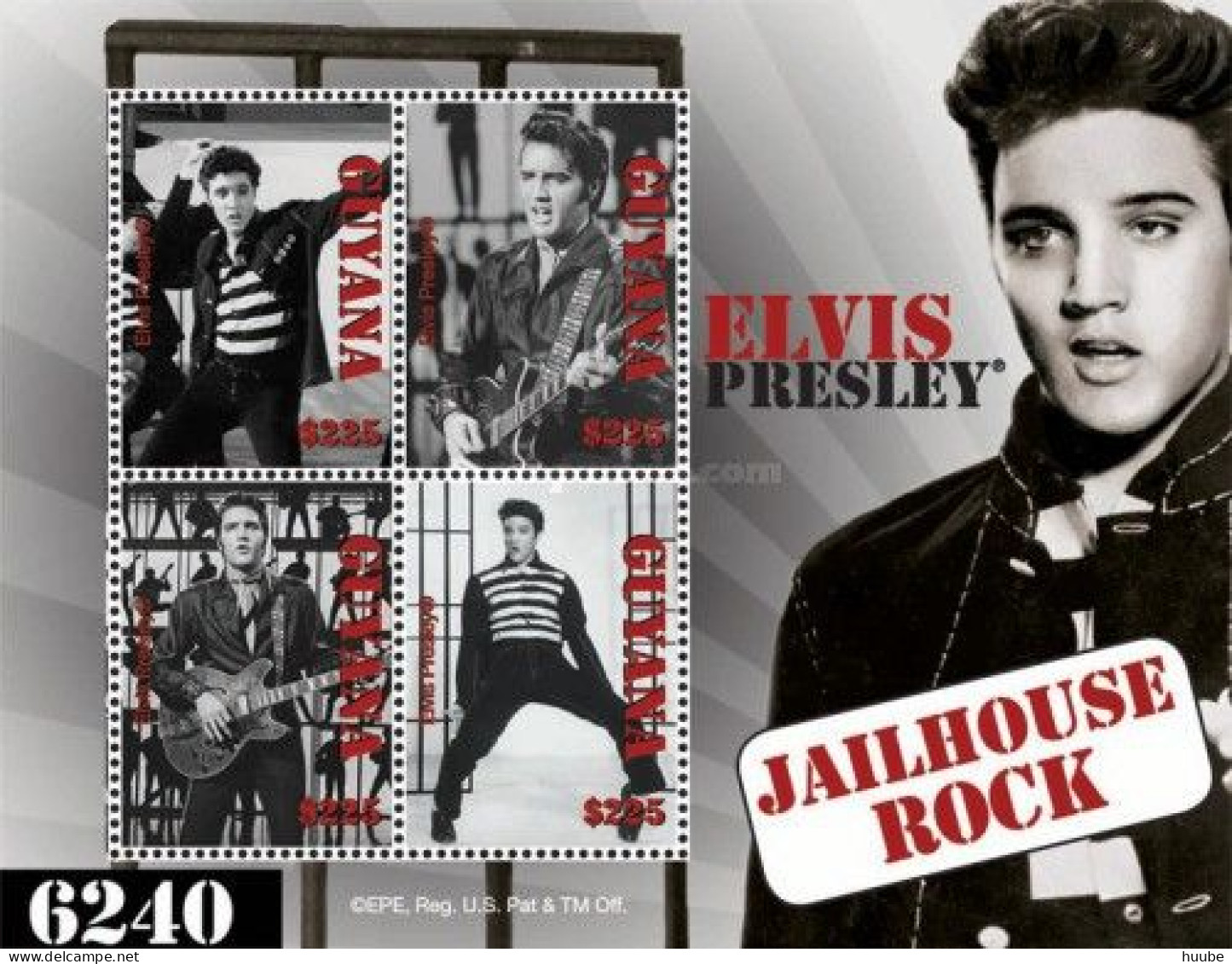 Guyana, 2011, Mi 8242-8249, Elvis Presley, Aloha Hawaii & Jailhouse Rock, 2 Sheets Of 4v, MNH - Elvis Presley