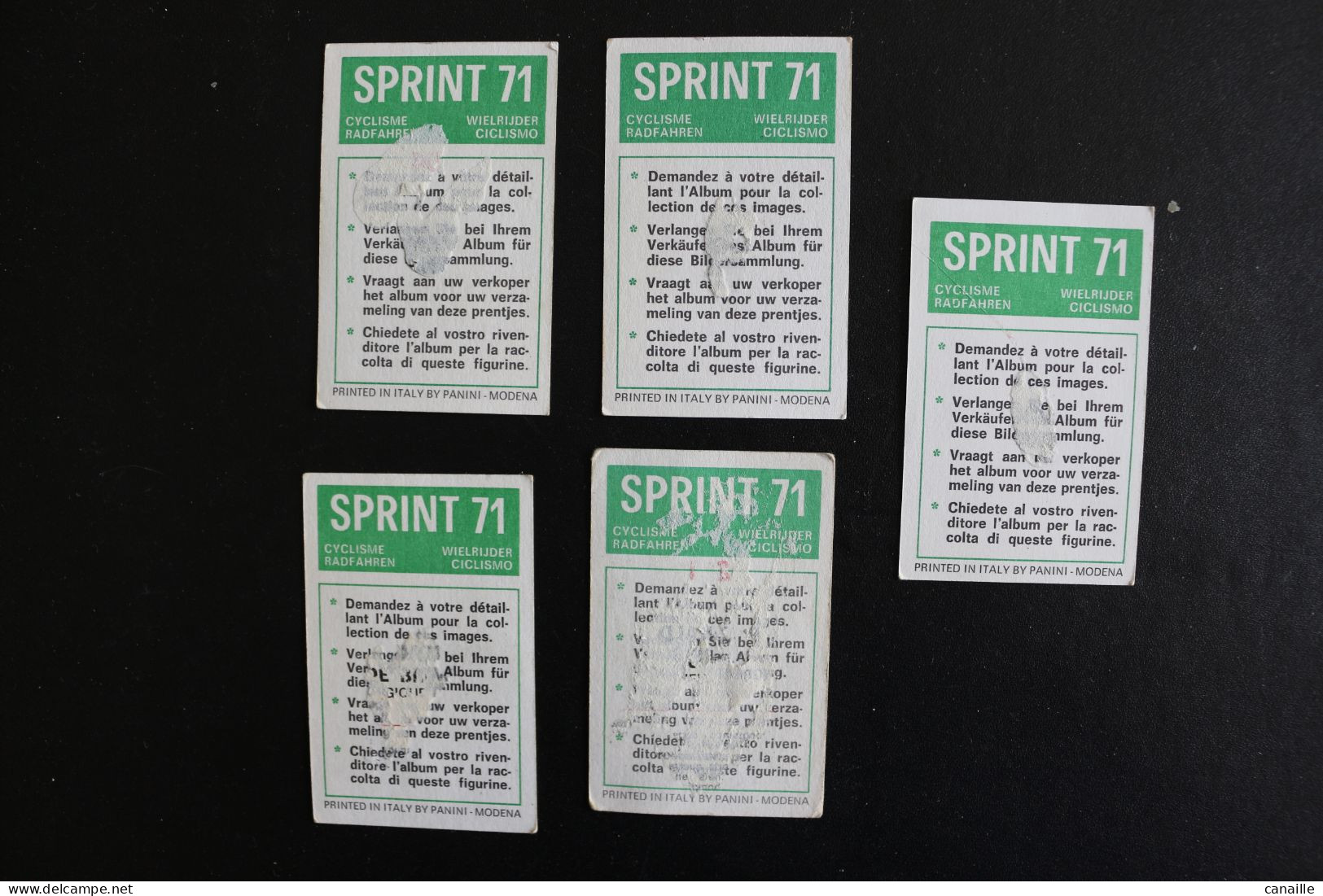 Lot 5 Cartes Panini, Coureur Cyclistes Anglais - SPRINT 71  Cyclistes Tour De France SPRINT 71- - Englische Ausgabe