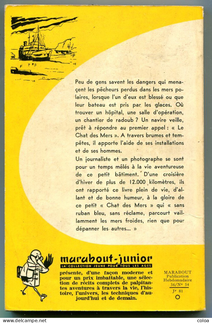 Navire Hôpital Le Chat Des Mers Hans PRAGER, L’Hôpital Des Mers Froides, Marabout-Junior, N° 81 - Marabout Junior