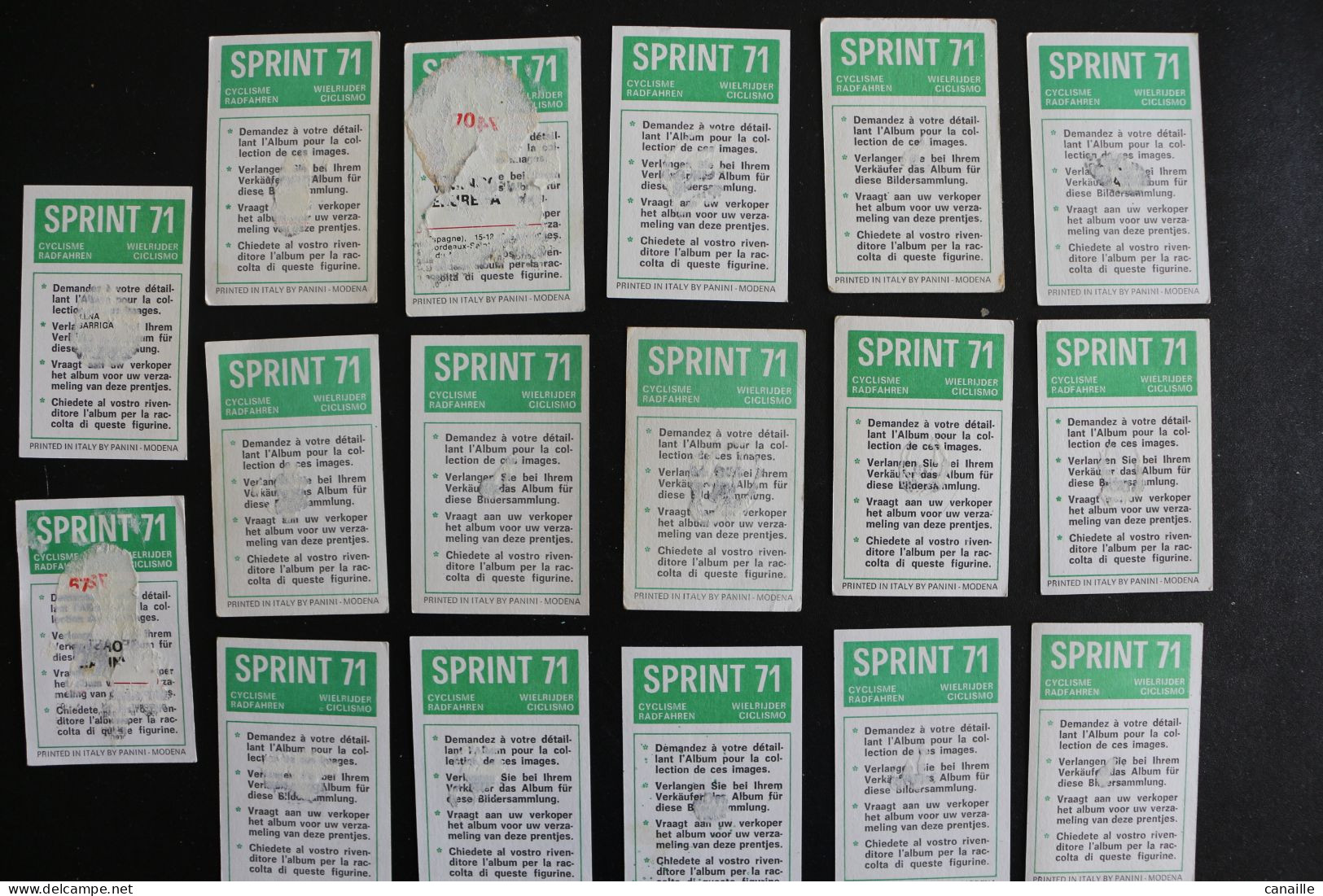 Lot 17 Cartes Panini, Coureur Cyclistes Espagnole  - SPRINT 71  Cyclistes Tour De France SPRINT 71- - Spaanse Uitgave