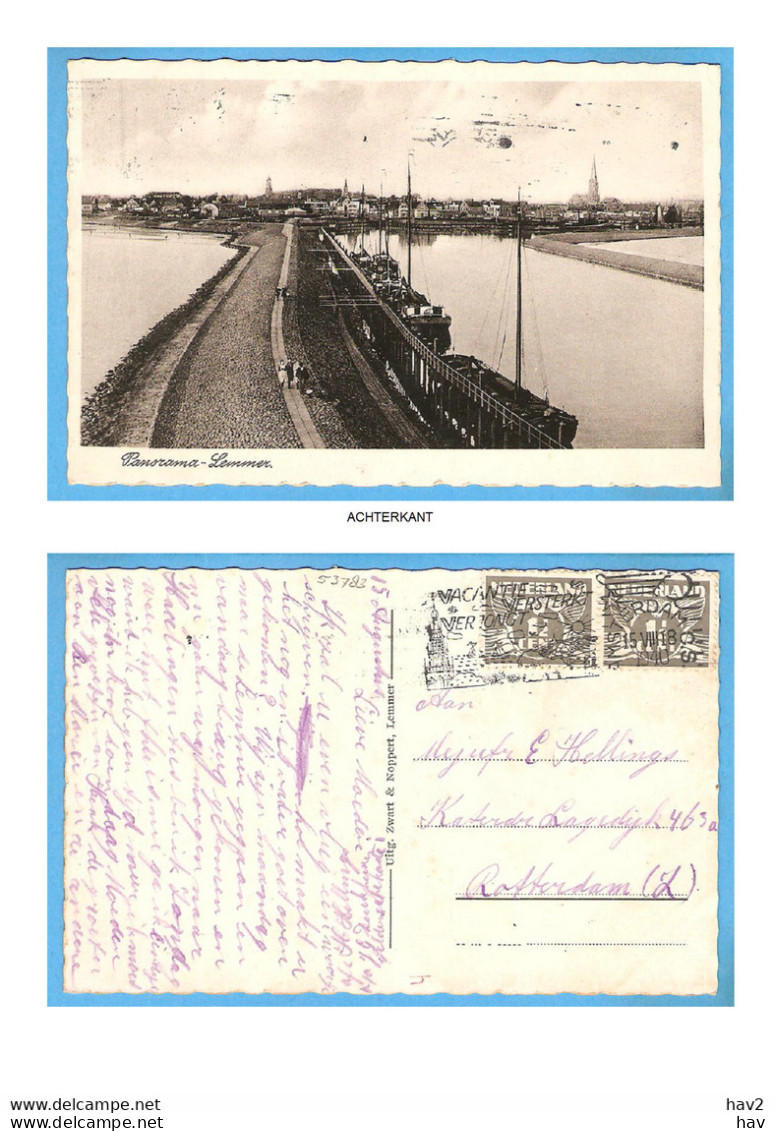 Lemmer Panorama Dijk 1940 RY53783 - Lemmer