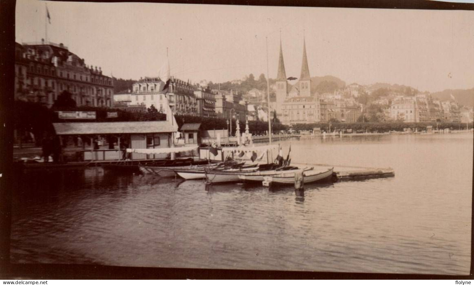 Lucerne - Photo Ancienne - Vue Sur La Et Les Quais - Suisse Switzerland - Luzern