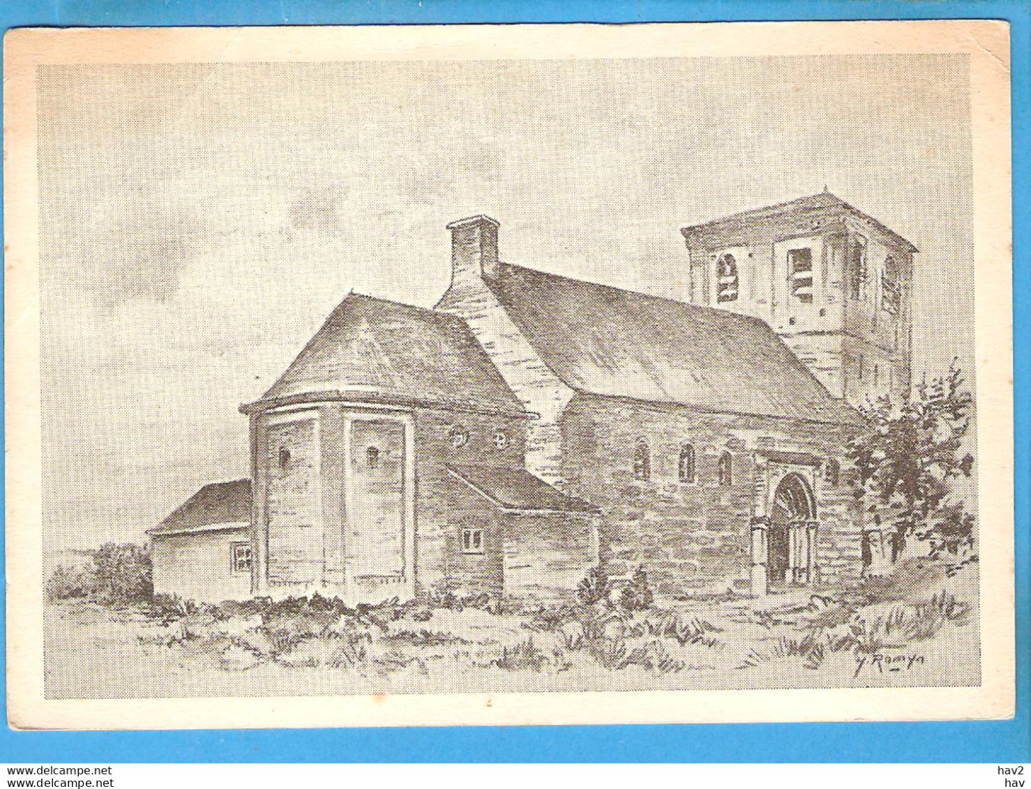 Oosterbeek Tekening Oude Kerk RY51828 - Oosterbeek