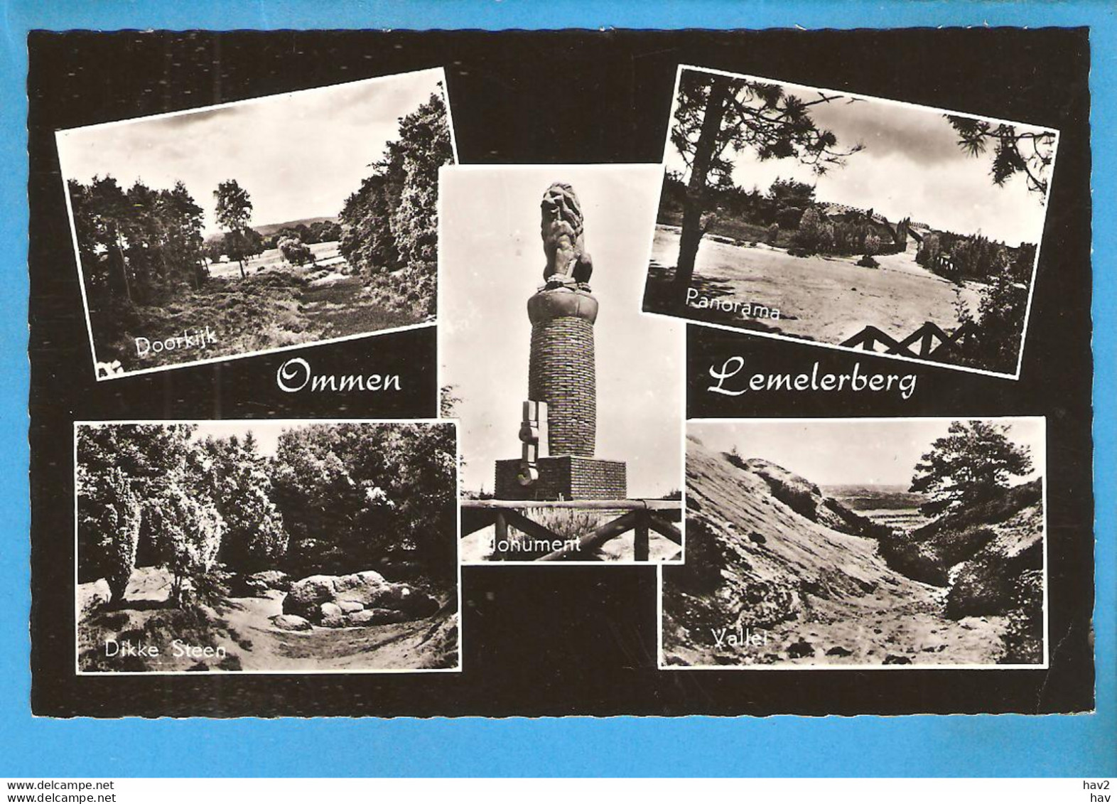 Ommen Lemelerberg 5-luik Met Monument RY51517 - Ommen