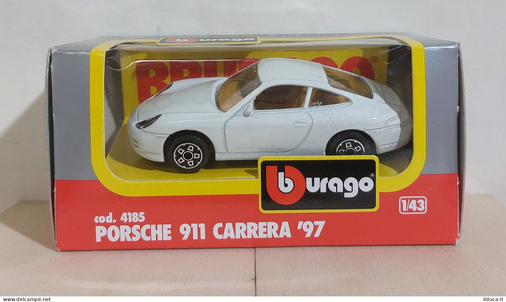 I115959 BURAGO 1/43 N. 4185 - Porsche 911 Carrera '97 Bianca - Box - Burago