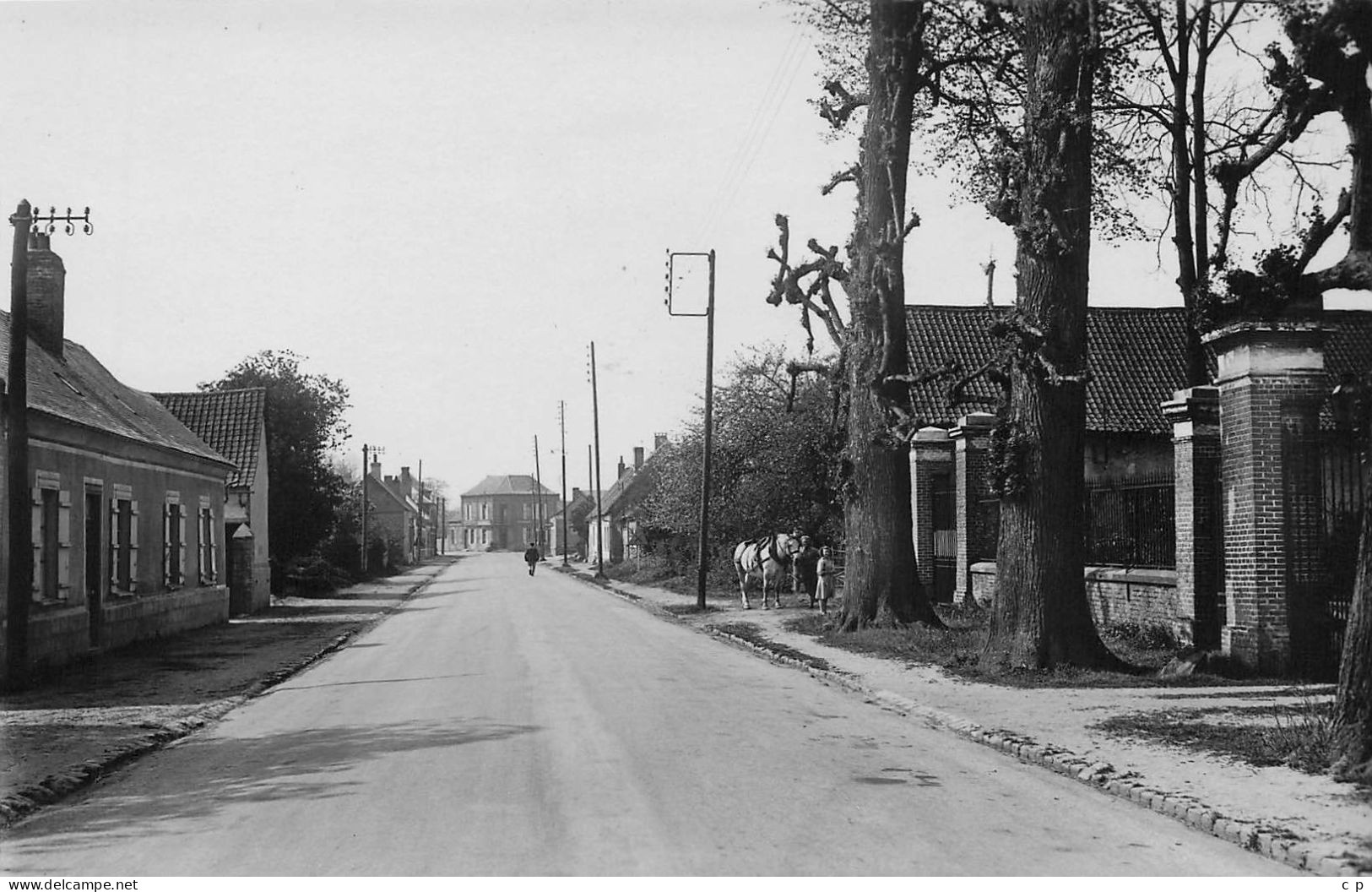 Ailly Le Haut Clocher - Route Nationale   -  Cheval - CPSM°J - Ailly Le Haut Clocher