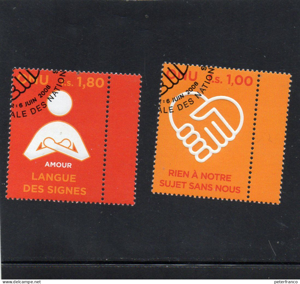 2008 Nazioni Unite - Ginevra - Convenzione Per I Diritti Degli Handicappati - Used Stamps