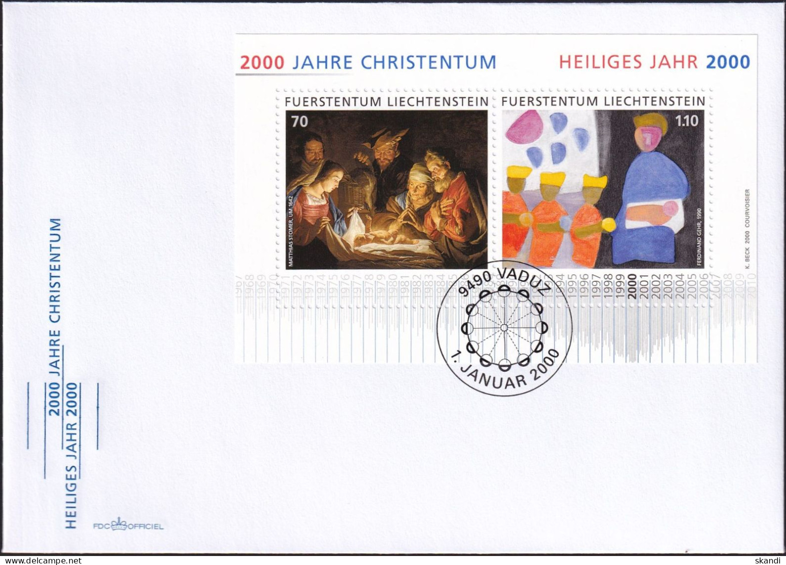 LIECHTENSTEIN 2000 Mi-Nr. Block 17 FDC - FDC