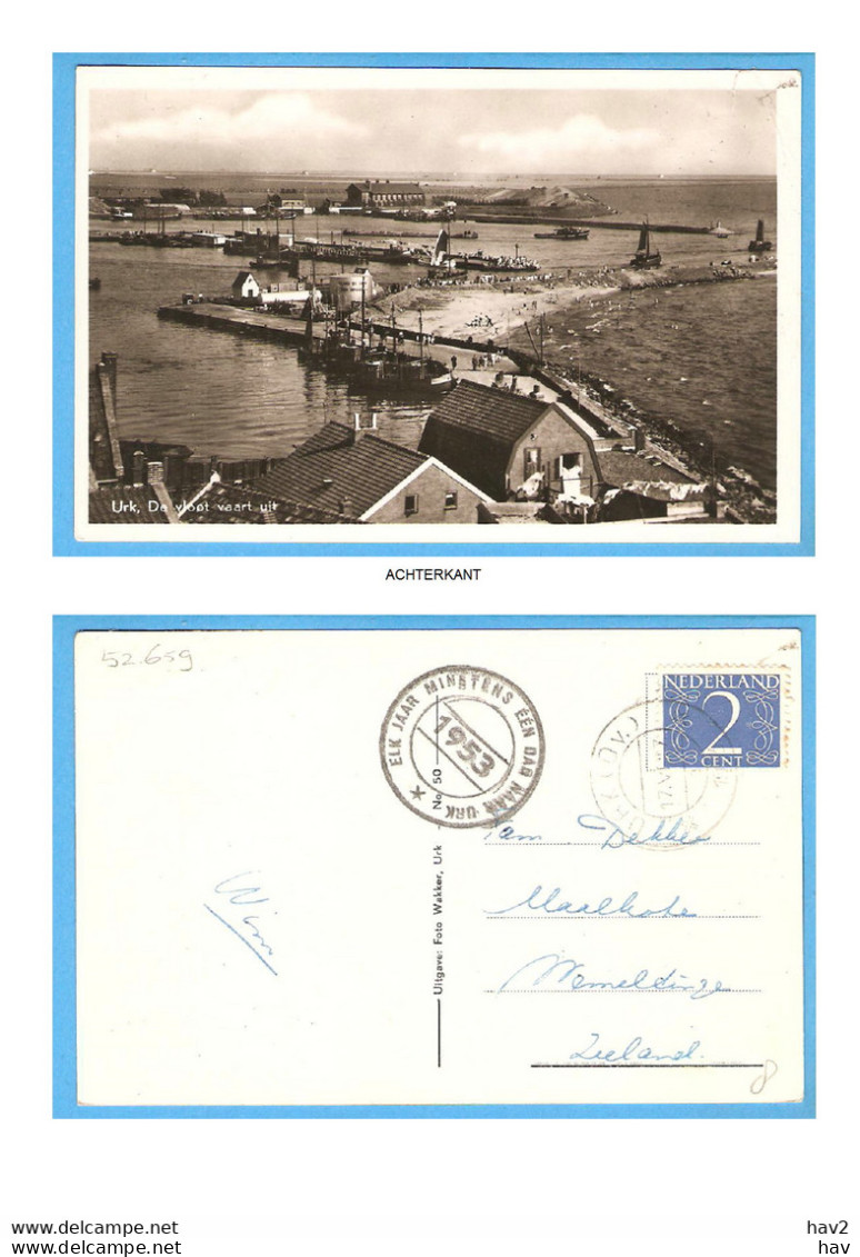 Urk De Vloot Vaart Uit 1953 RY52659 - Urk