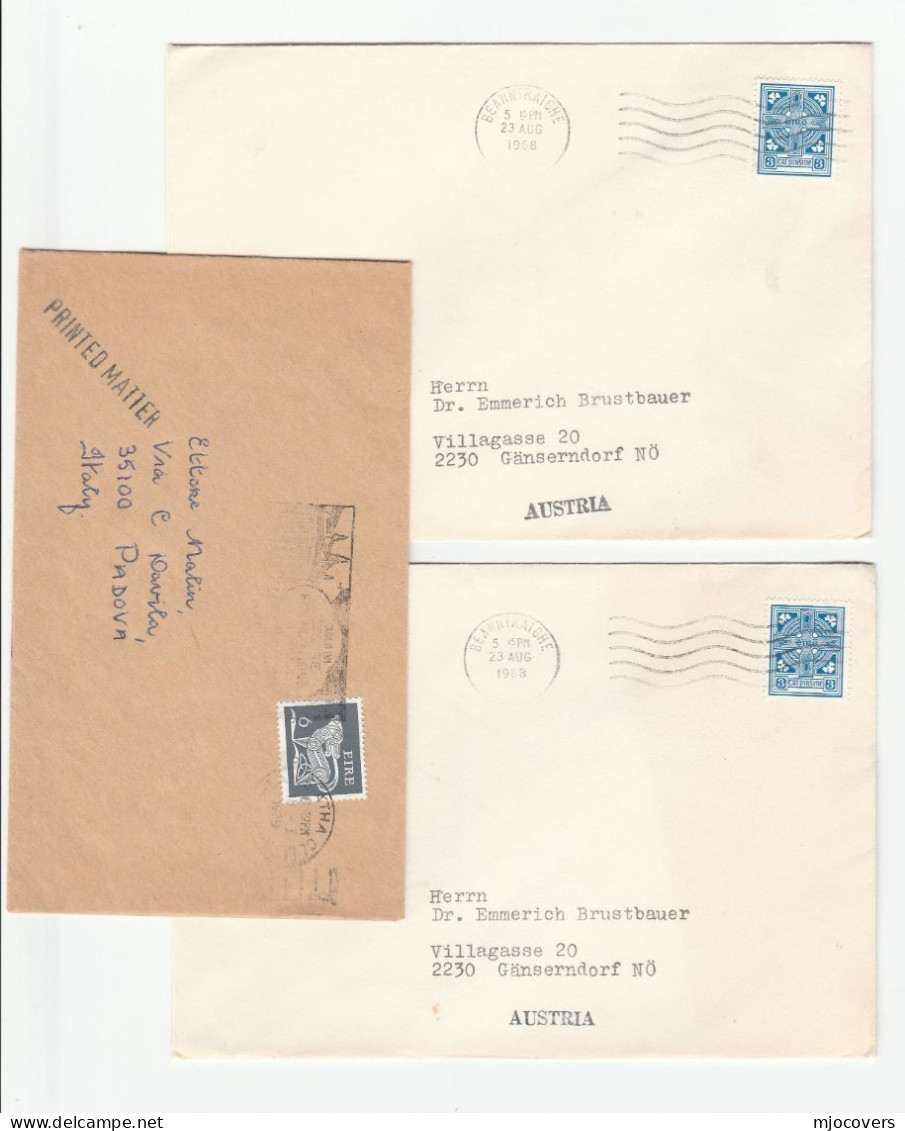 3 IRELAND Covers To AUSTRIA  & To ITALY  1968 - 1979 Stamps Cover - Lettres & Documents