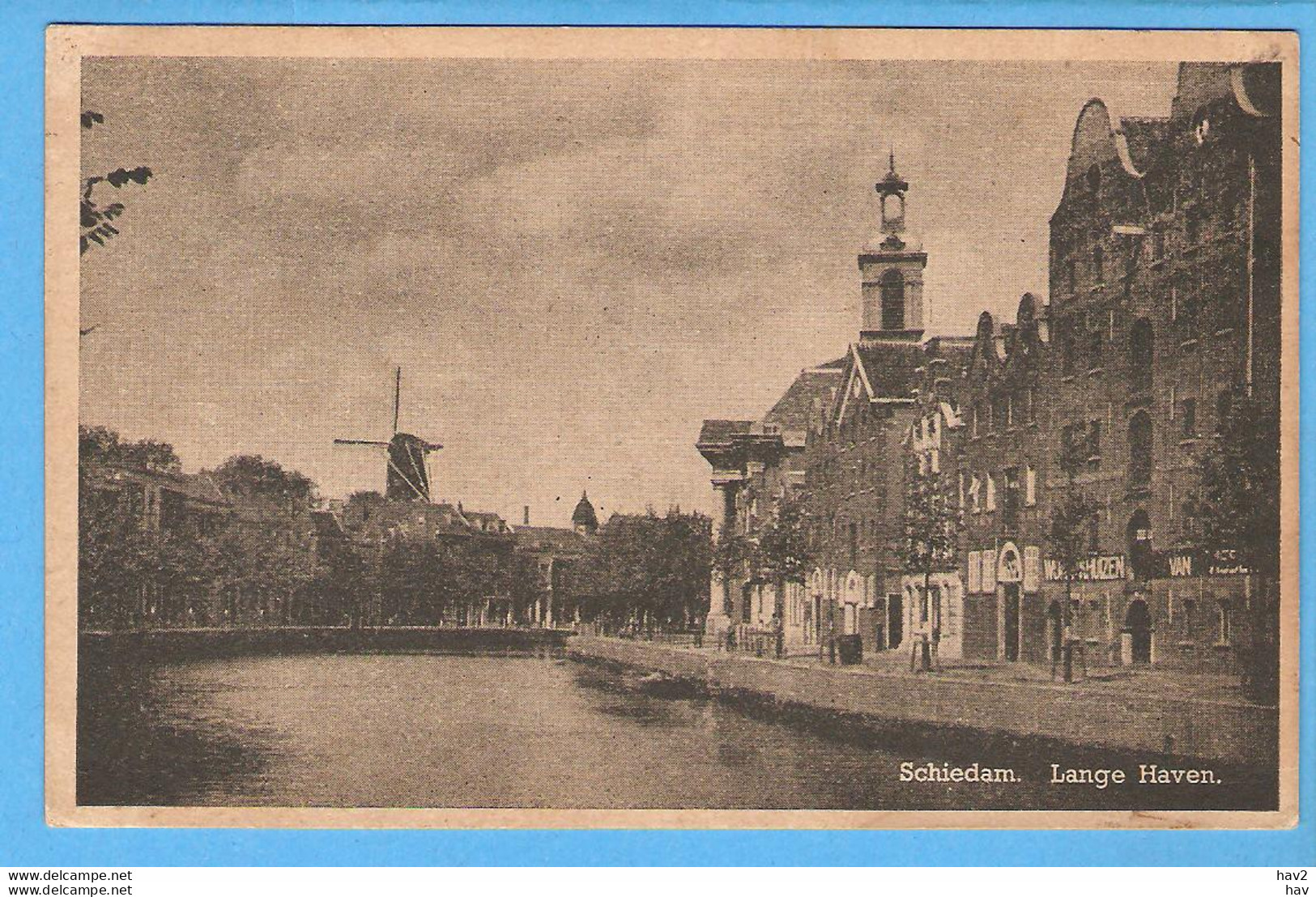 Schiedam Molen Lange Haven Kerk 1947 RY52614 - Schiedam