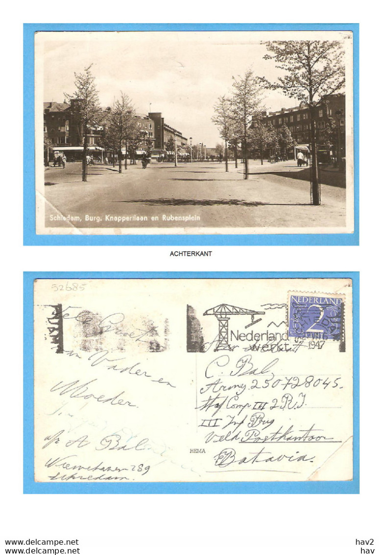 Schiedam Knappertlaan En Rubensplein 1947 RY52685 - Schiedam