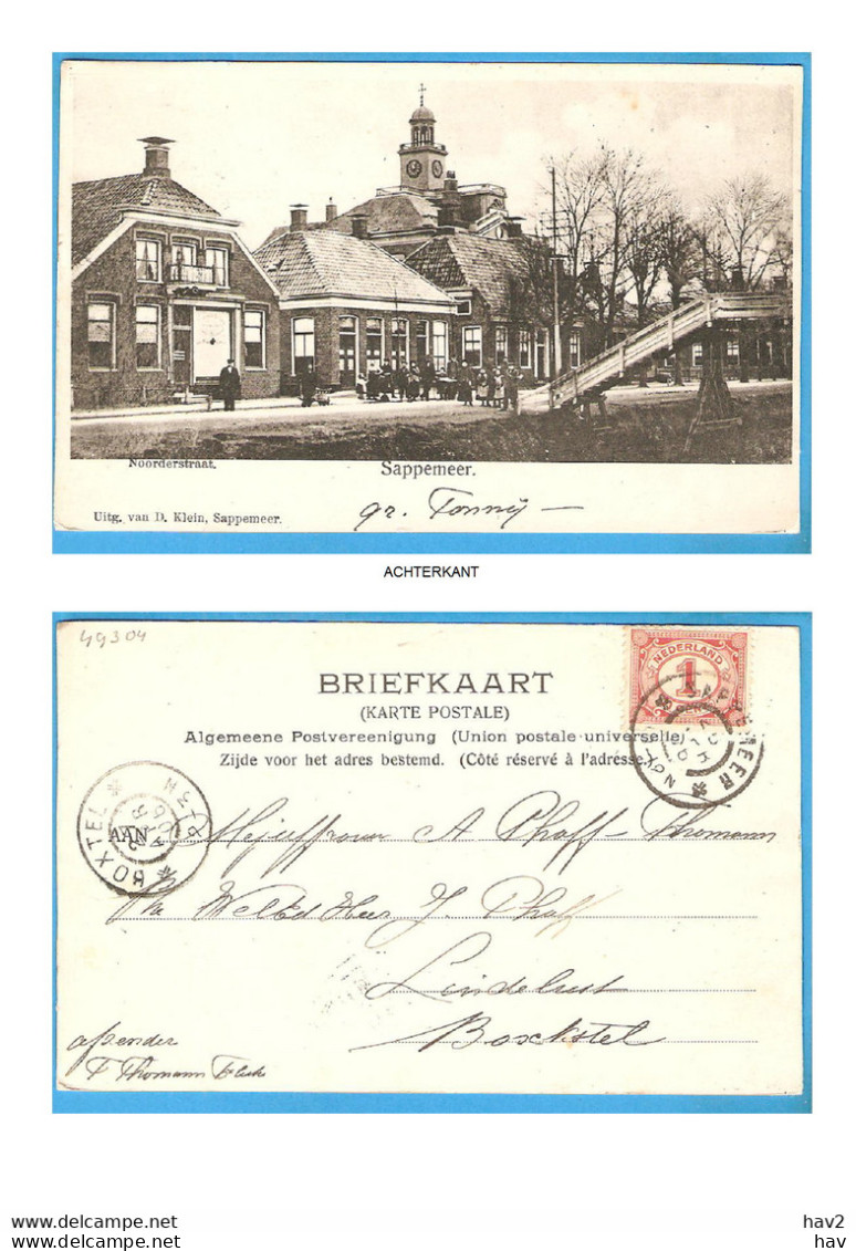 Sappemeer Noorderstraat Kerk En Brug 1906 RY49304 - Sappemeer