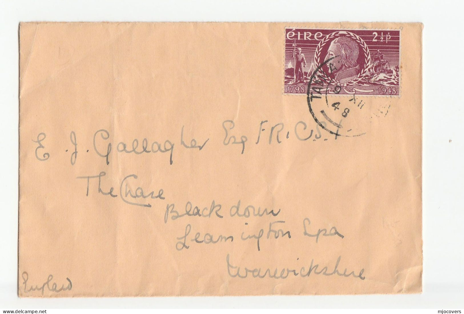 4 1948 INSURRECTION stamps on COVERS IRELAND sailing ship  + 1 cover front  bank slogan