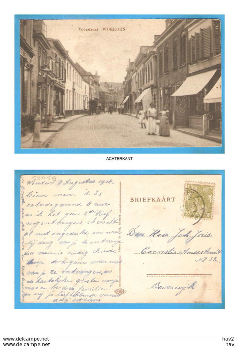 Woerden Dames Op Voorstraat 1918 RY52059 - Woerden