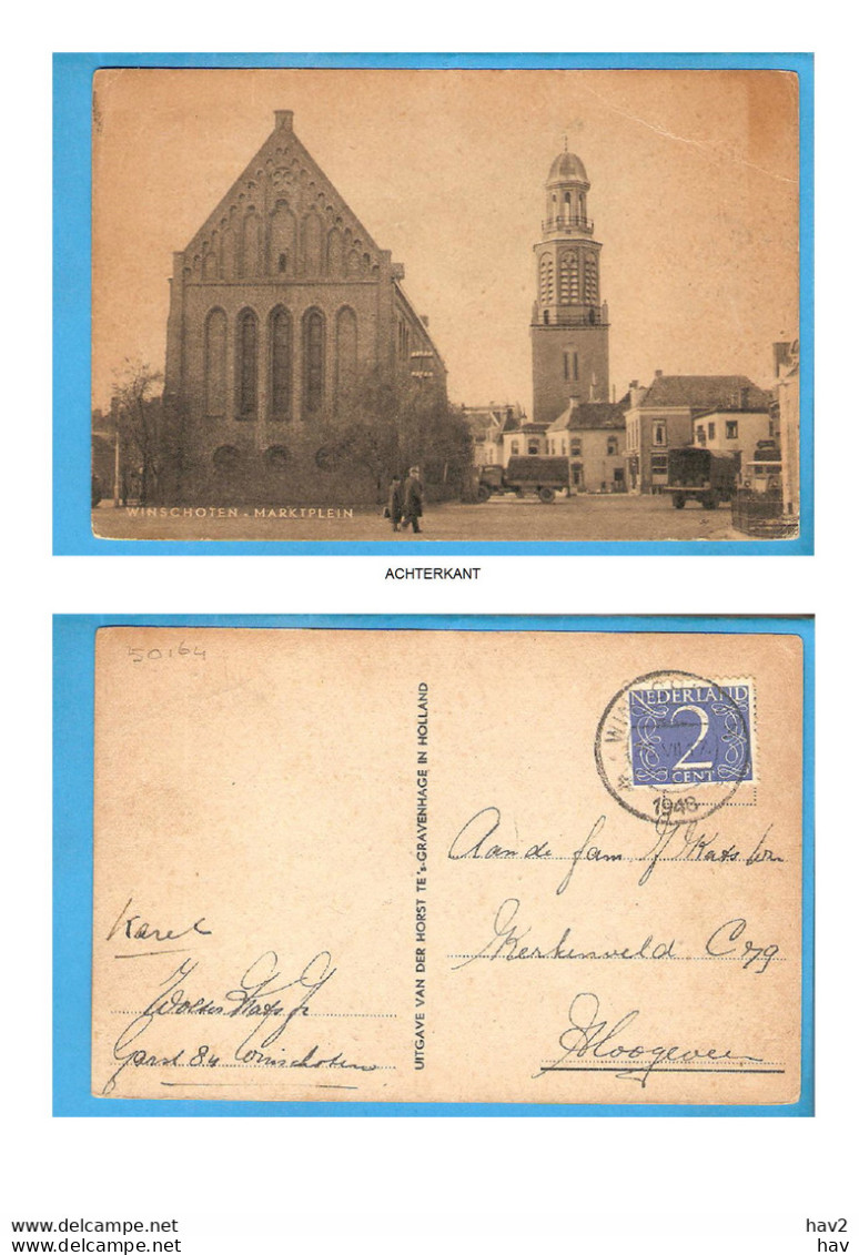 Winschoten Marktplein Kerk 1948 RY50164 - Winschoten