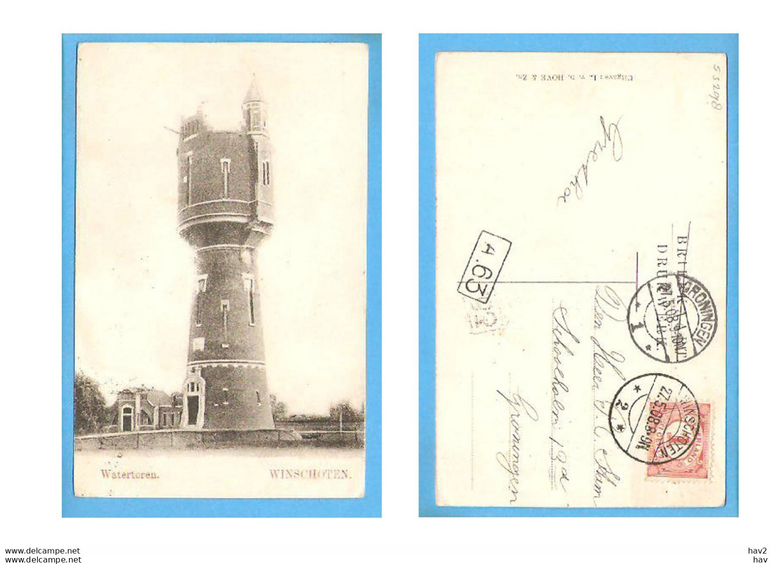 Winschoten Watertoren 1908 RY53298 - Winschoten