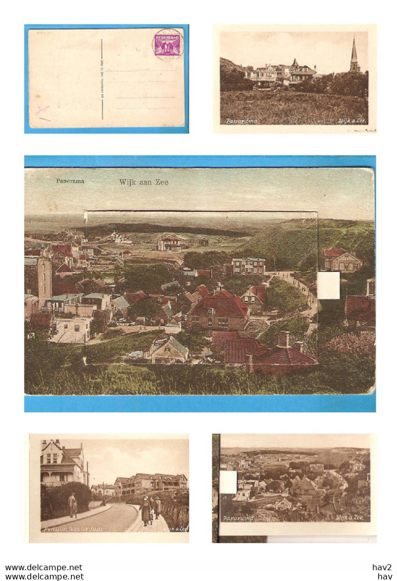 Wijk Aan Zee Leporello Albumkaart 1929 RY49431 - Wijk Aan Zee