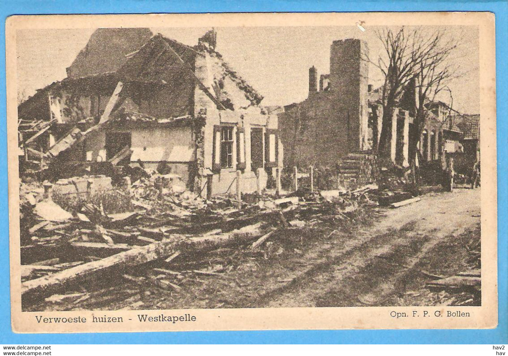 Westkapelle Verwoeste Huizen RY52998 - Westkapelle