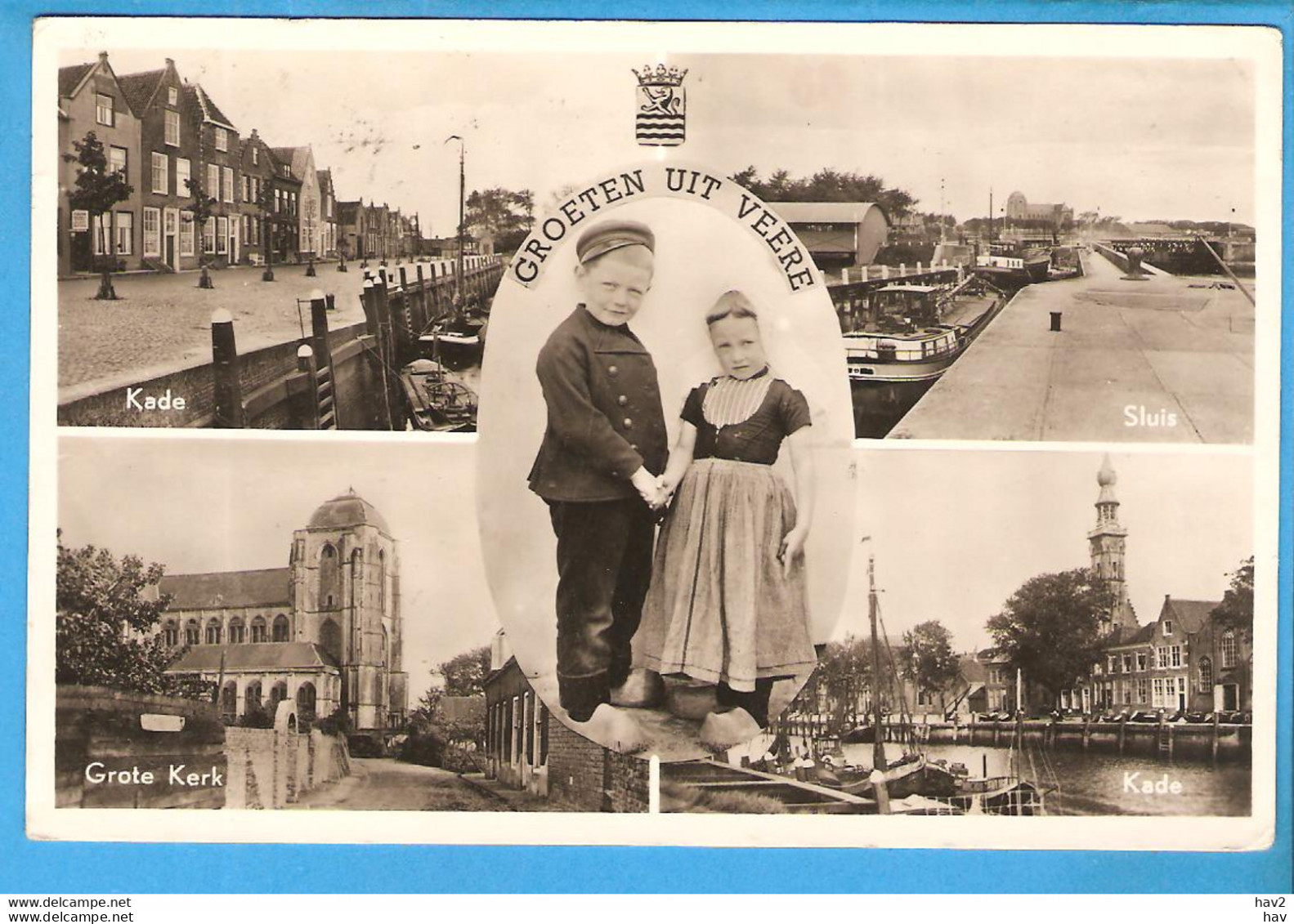 Veere Groeten Uit 5-luik 1951 RY49151 - Veere