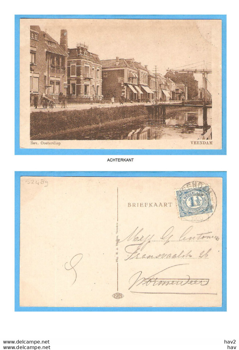 Veendam Boven Oosterdiep 1920 RY52489 - Veendam