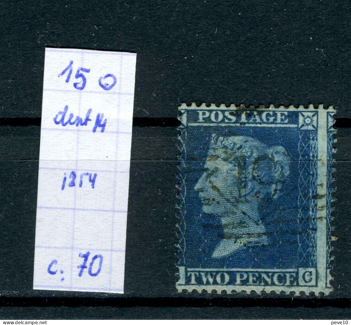 Grande-Bretagne  N° 15  Dent 14 - Usados