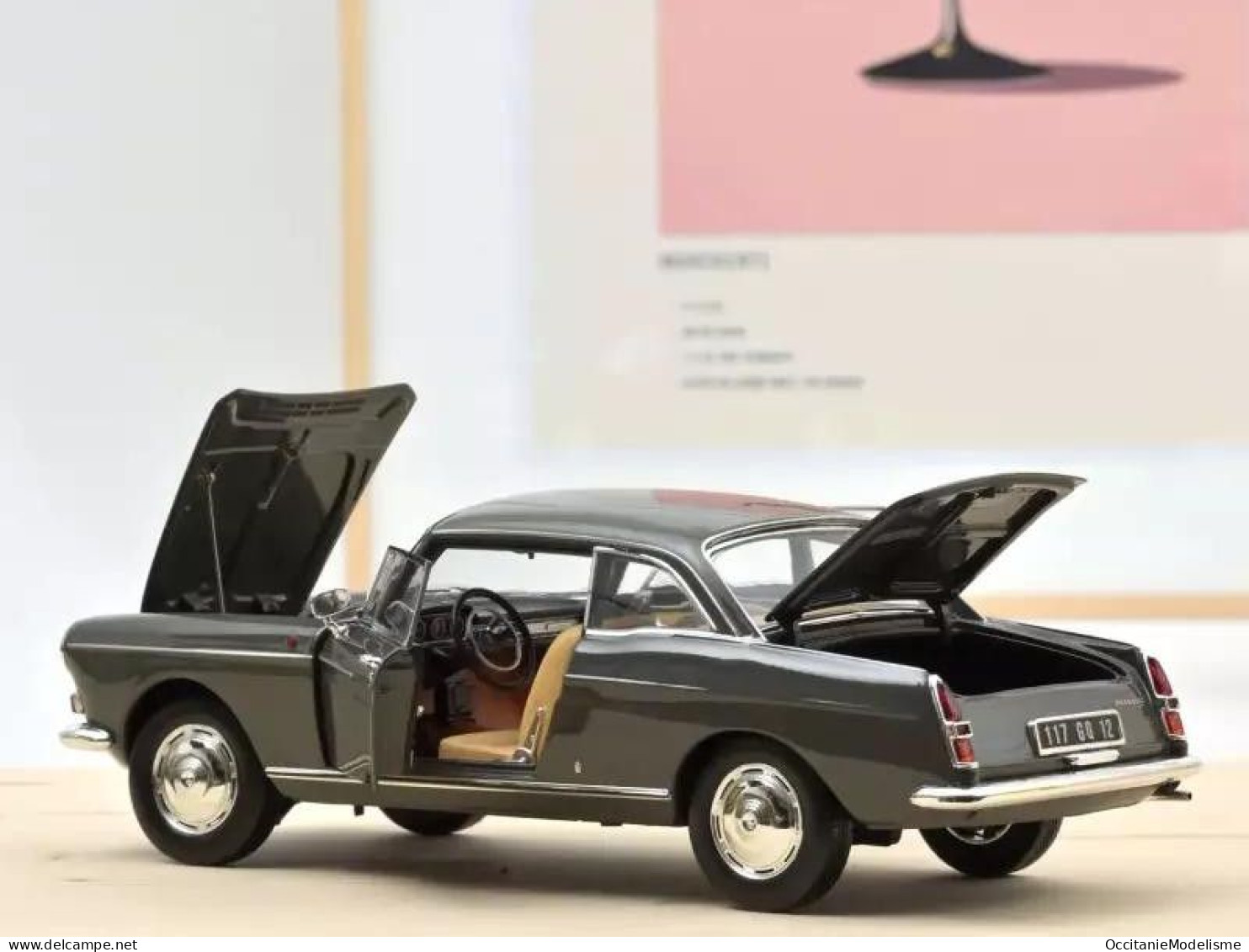 Norev - PEUGEOT 404 Coupé 1967 Gris Graphite Réf. 184834 Neuf NBO 1/18 - Norev