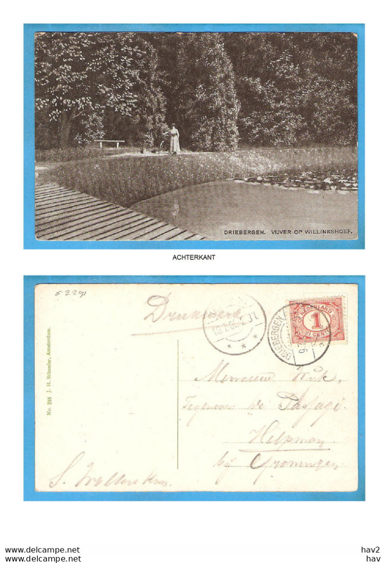 Driebergen Dame Vijver Willinkshoef 1909 RY52291 - Driebergen – Rijsenburg