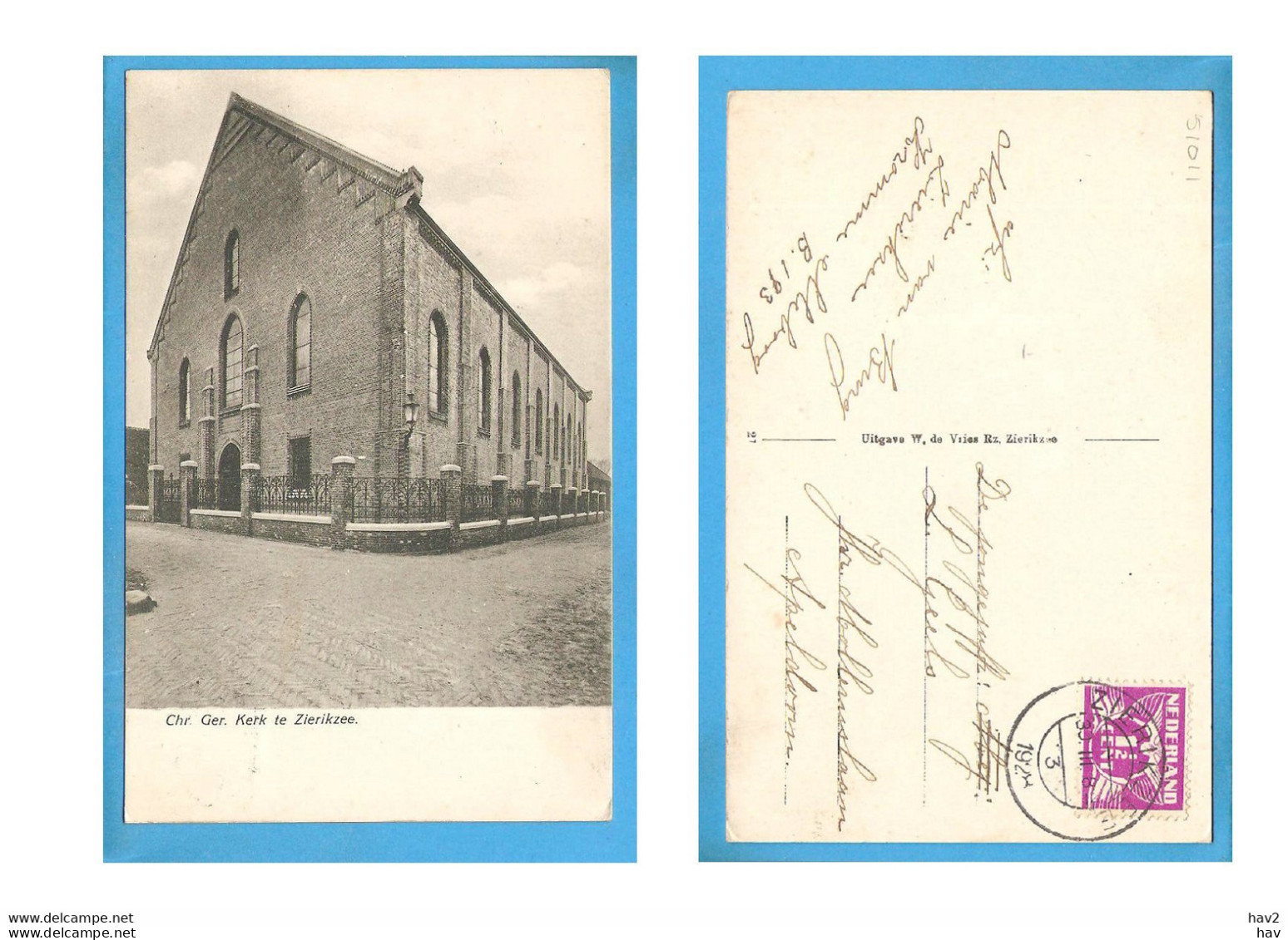 Zierikzee Chr. Gereformeerde Kerk 1928 RY51011 - Zierikzee