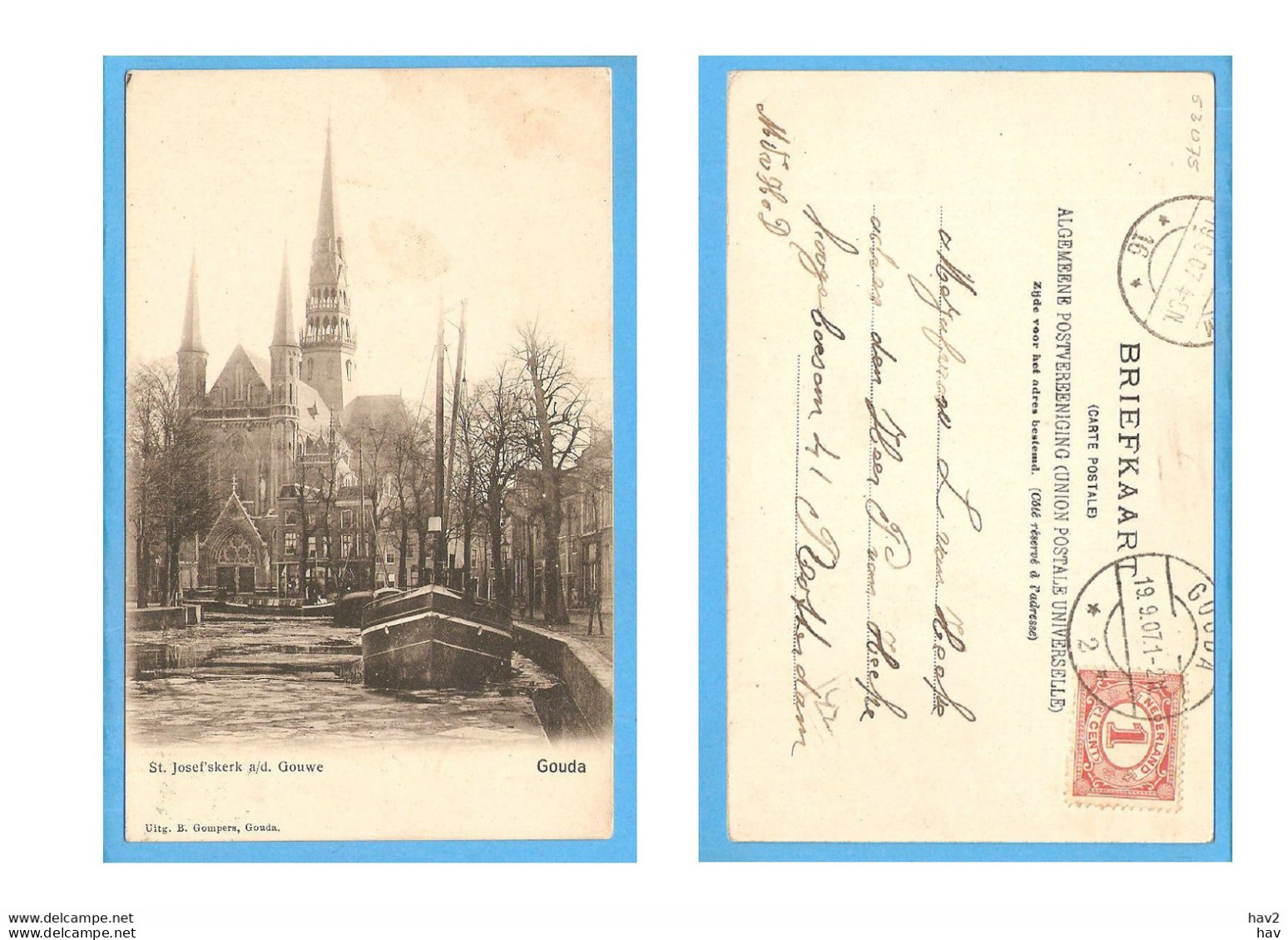 Gouda St Josefskerk Aan De Gouwe 1907 RY53075 - Gouda