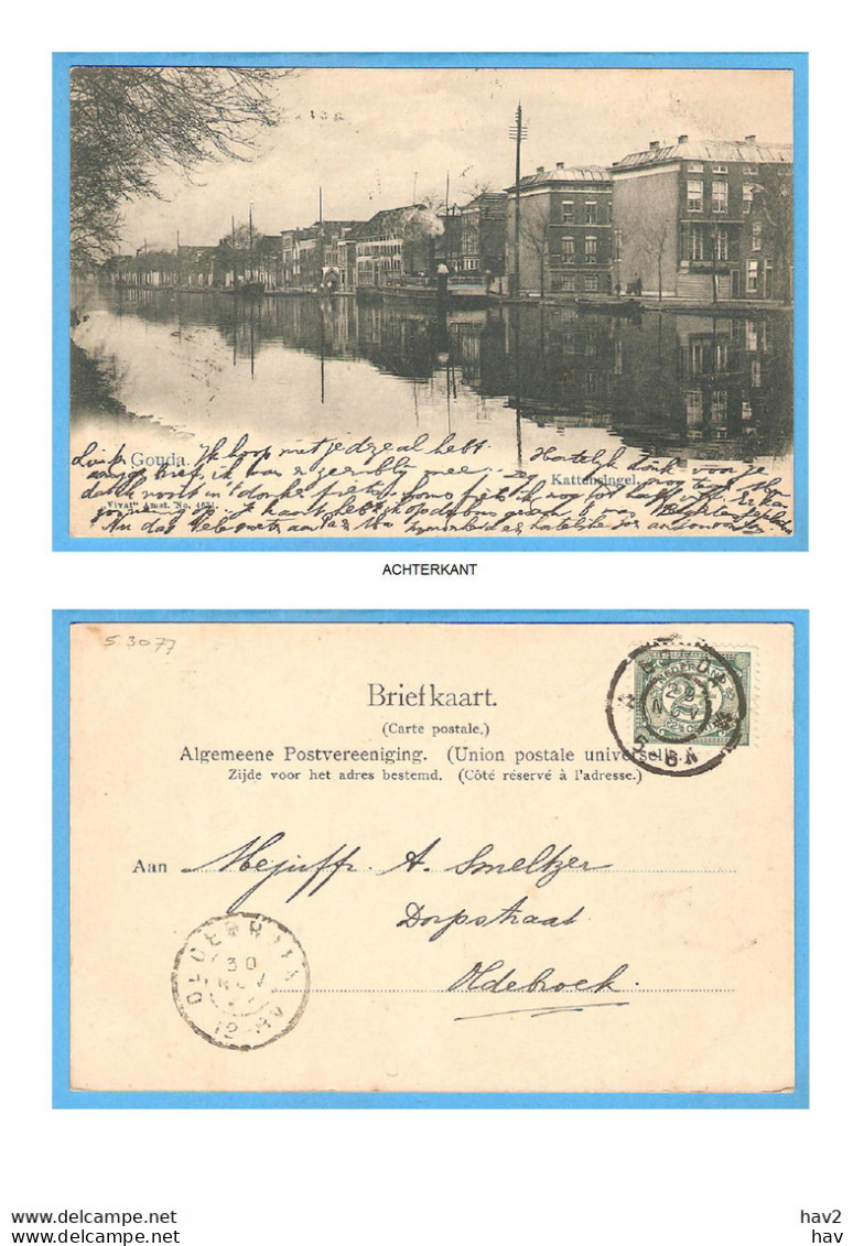 Gouda Kattensingel Binnenvaart 1902 Vivat RY53077 - Gouda