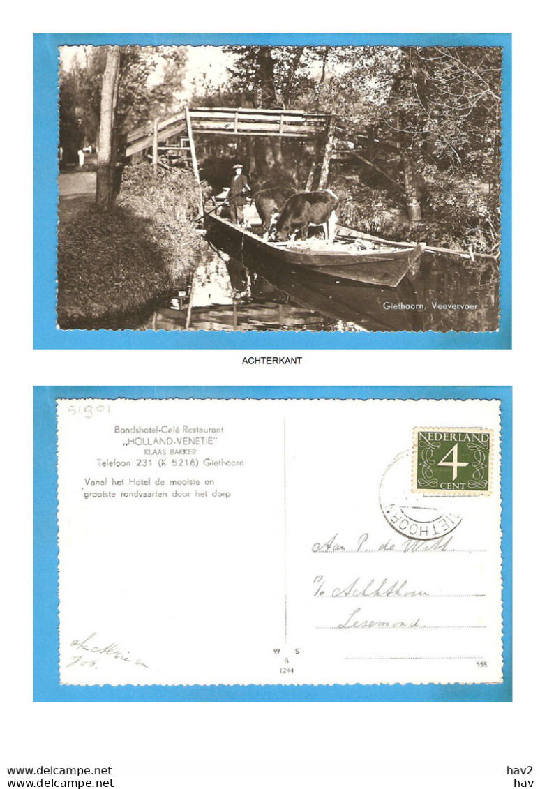 Giethoorn Koe In Punter RY51901 - Giethoorn