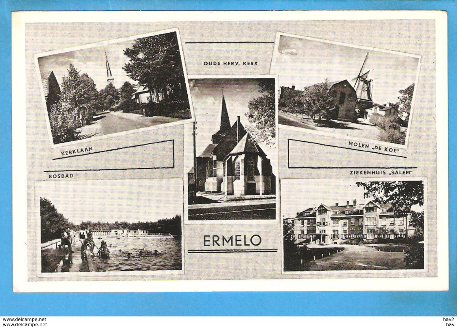 Ermelo 5-luik Met Molen En Bosbad RY52128 - Ermelo