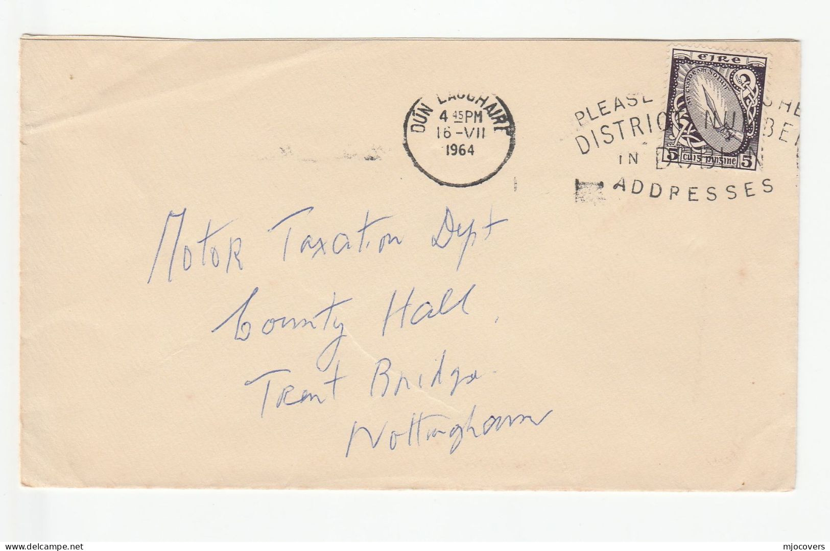 1964 - 1973 IRELAND Post  Topic SLOGAN COVERS Post Early, District Numbers, Speed Delivery , Cover Stamps - Verzamelingen & Reeksen