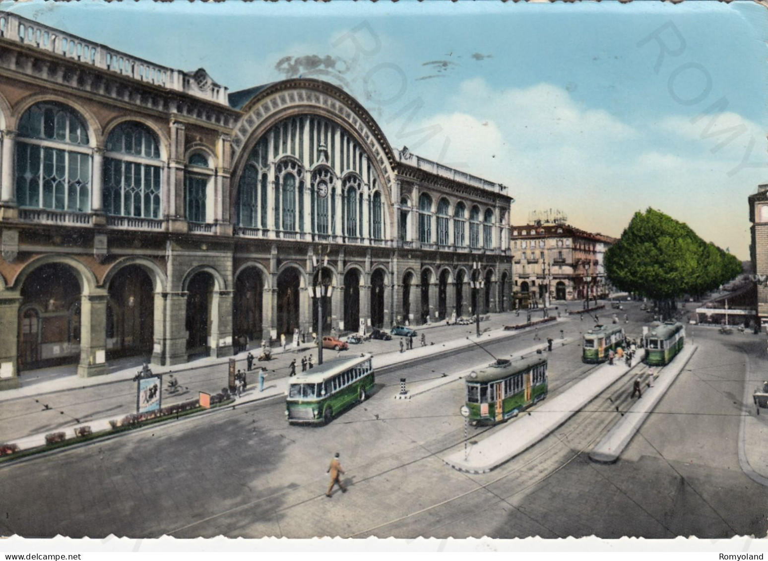 CARTOLINA  TORINO,PIEMONTE-STAZIONE PORTA NUOVA-CORSO V.EMANUELE-STORIA,CULTURA,RELIGIONE,BELLA ITALIA,VIAGGIATA 1957 - Stazione Porta Nuova