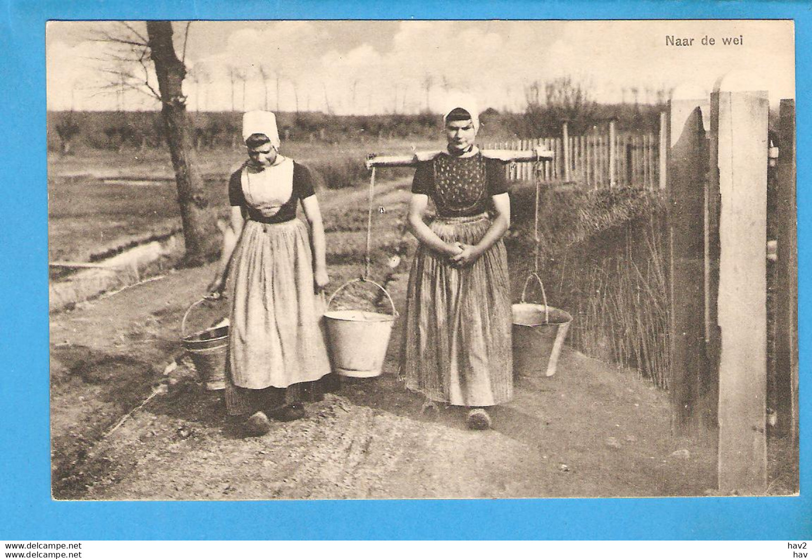 Domburg Klederdracht Vrouwen Naar Wei, Juk RY49242 - Domburg